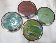 Alcohol ink purse mirrors