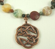 Copper Celtic knot necklace