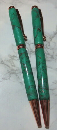 Copper turquoise pen