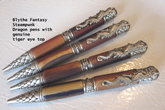 Dragon tiger eye pens with Parker refill