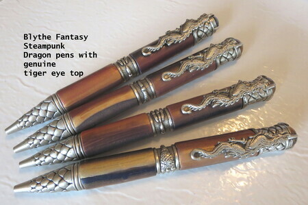 Dragon tiger eye pens with Parker refill