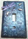 Dragonfly light switch cover with genuine pearls
