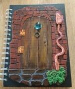 Fairy door journal with exotic mushroom