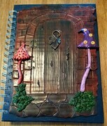 Fairy door with mushrooms