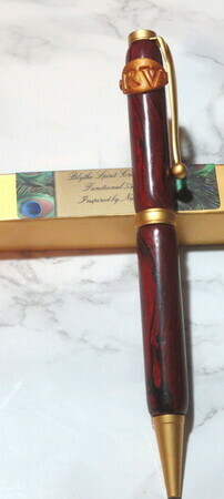Faux rosewood monogrammed pen