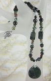 Forest greens gemstone necklace