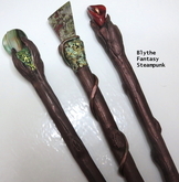 Green aventurine, red flower jasper, and bloodstone wands