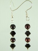 Black cherry earrings
