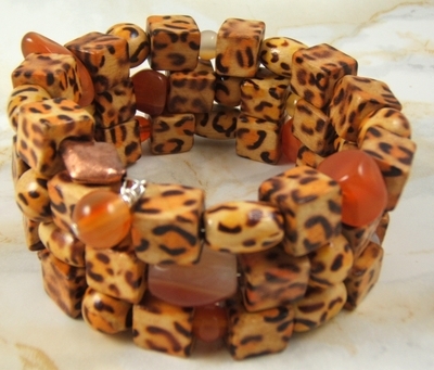 Take a walk on the wild side memory wire bracelet