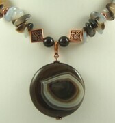 Onyx agate pendant necklace
