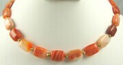 Orange botswana agate necklace