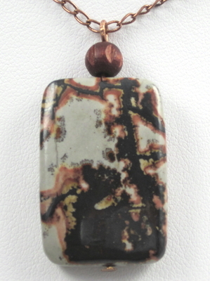 Artistic picture jasper pendant