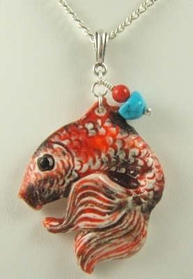 Koi fish pendant