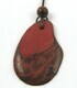 Red tagua nut pendant