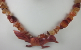 Copper roadrunner pendant