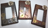 Kitty steampunk lightswitch covers