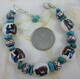 Llama bead bracelet with turquoise chips