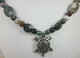 Pewter sea turtle ocean jasper honu necklace