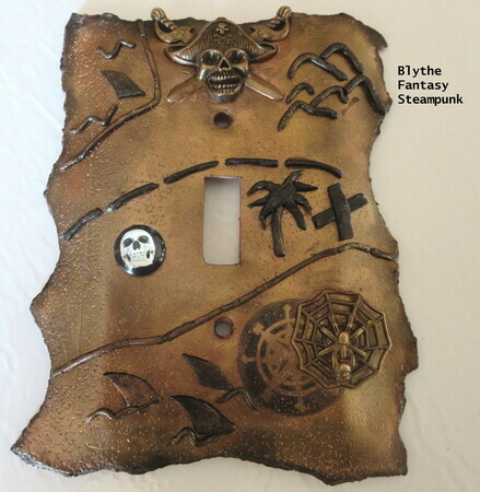 Pirate map lightswitch cover - single
