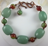 Rainbow sardonyx aventurine copper bracelet