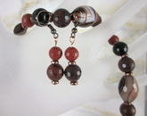 Red flower jasper earrings