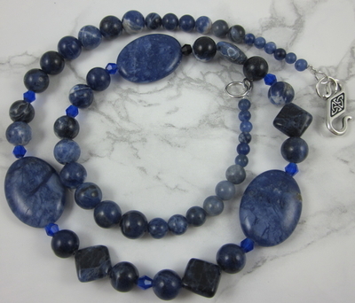 Sodalite gemstone necklace