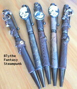 Steampunk/goth fantasy pens