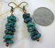Turquoise chip earrings