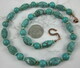 Turquoise necklace with Bali copper clasp