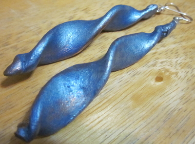 Twirley blue dangles